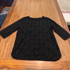 Scotch & Soda (Maison Scotch) item a 
Star Cutout Top Black Lace 3/4 Sleeve Top
